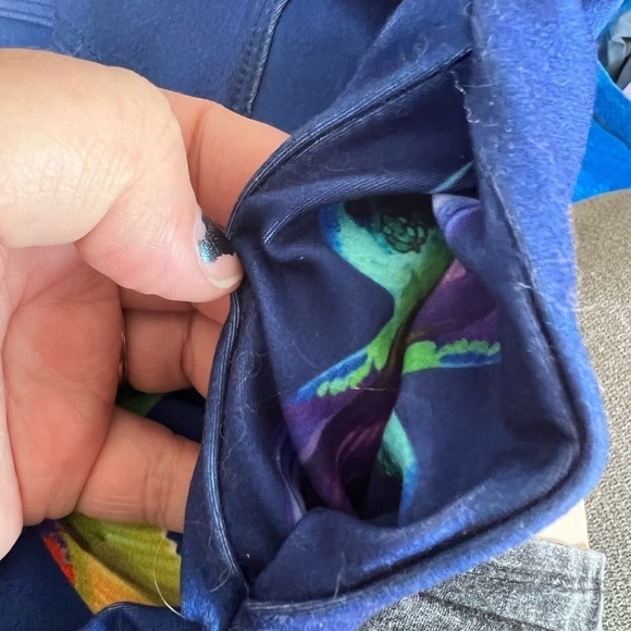 Thirdeyethreads CHERRY BLOSSOMS, HUMMING BIRD MOUNTAIN HIGH COMPRESSION LEGGINGS - Picture 5 of 6